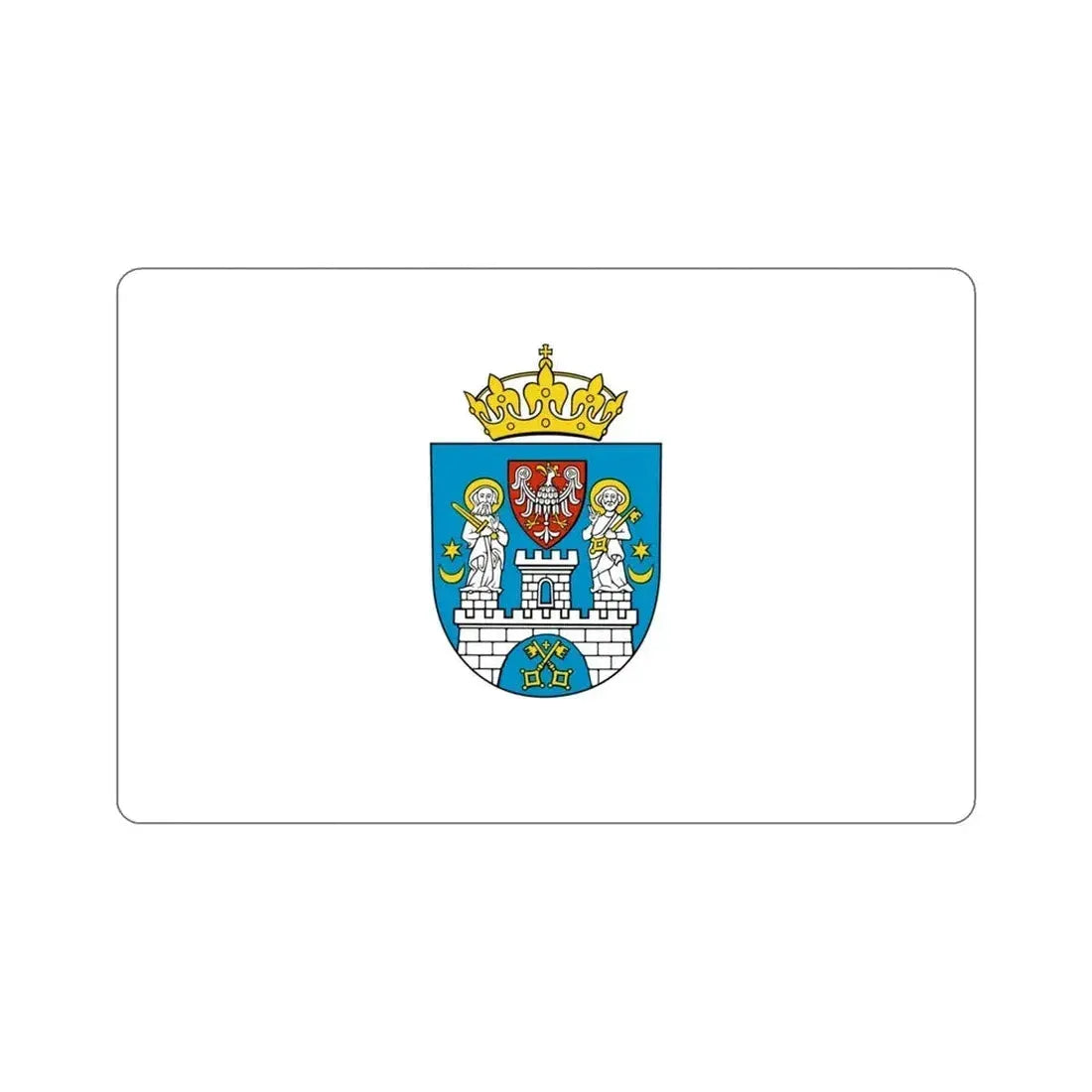 Flag of Poznań Poland STICKER Vinyl Die-Cut Decal 4 Inch - The Sticker Space