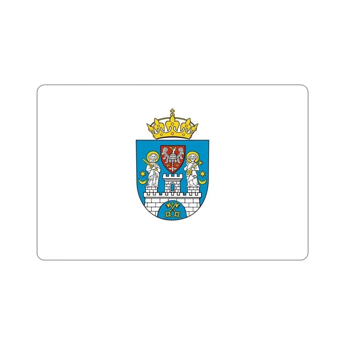Flag of Poznań Poland STICKER Vinyl Die-Cut Decal 4 Inch - The Sticker Space