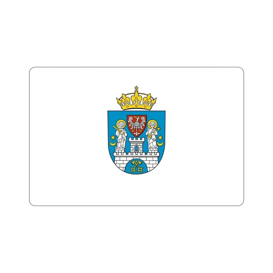 Flag of Poznań Poland STICKER Vinyl Die-Cut Decal 5 Inch - The Sticker Space