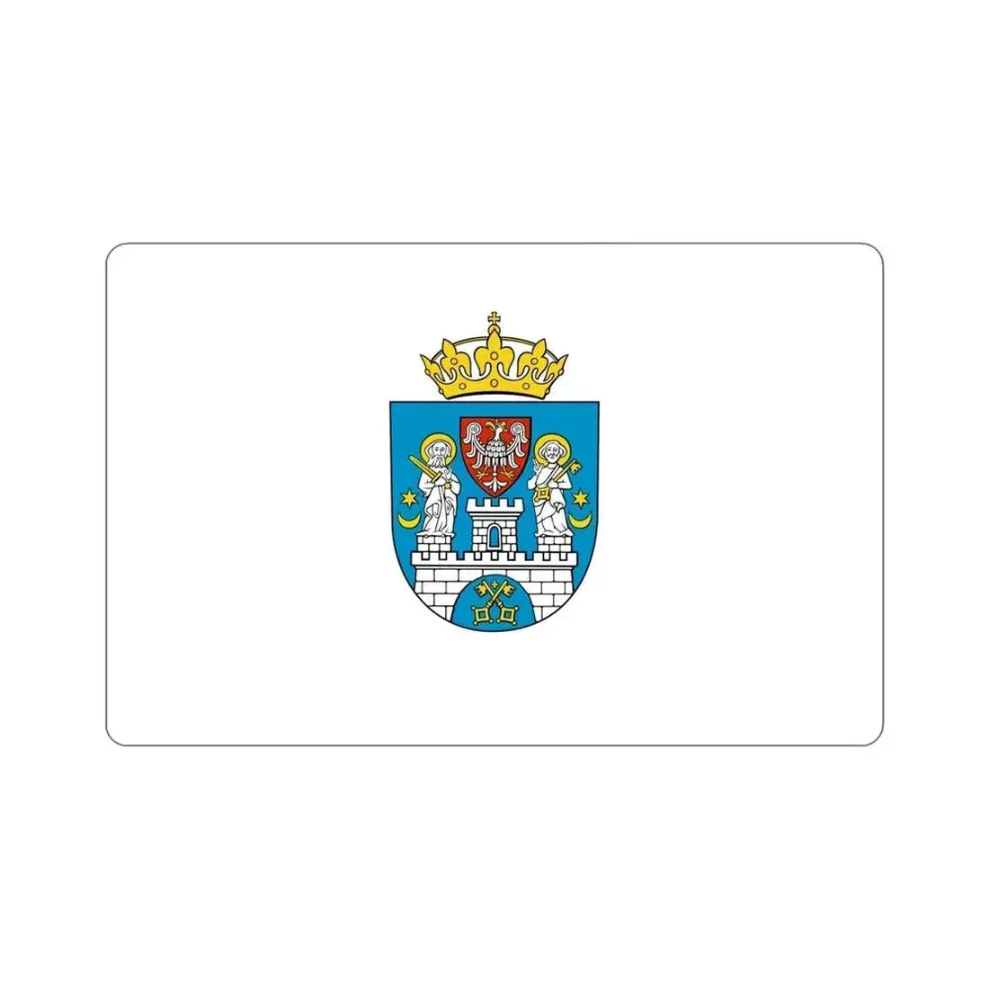 Flag of Poznań Poland STICKER Vinyl Die-Cut Decal 6 Inch - The Sticker Space