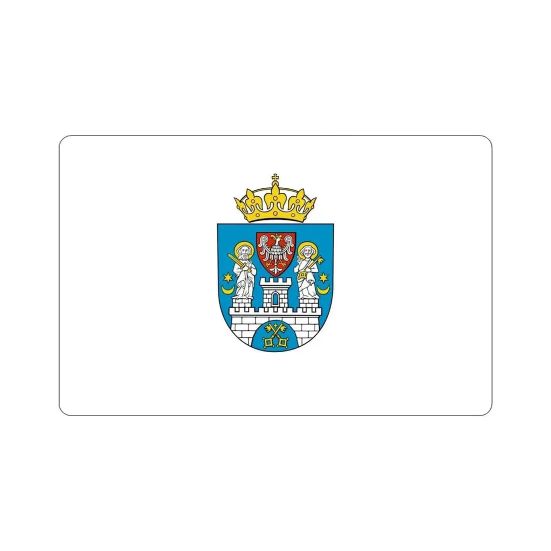 Flag of Poznań Poland STICKER Vinyl Die-Cut Decal 6 Inch - The Sticker Space