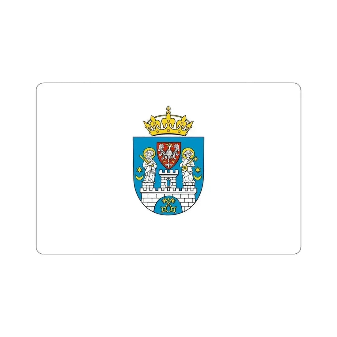 Flag of Poznań Poland STICKER Vinyl Die-Cut Decal - The Sticker Space