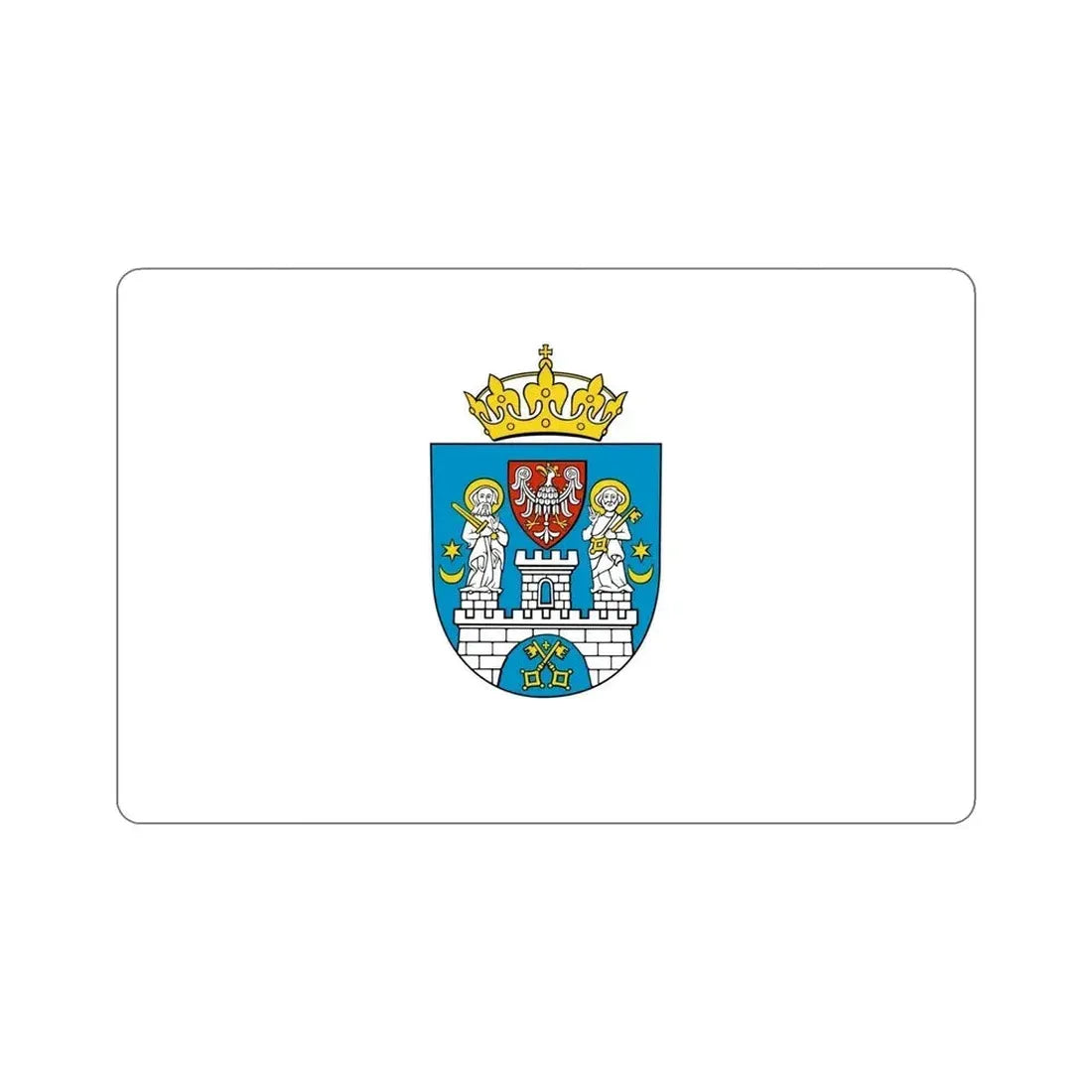 Flag of Poznań Poland STICKER Vinyl Die-Cut Decal - The Sticker Space