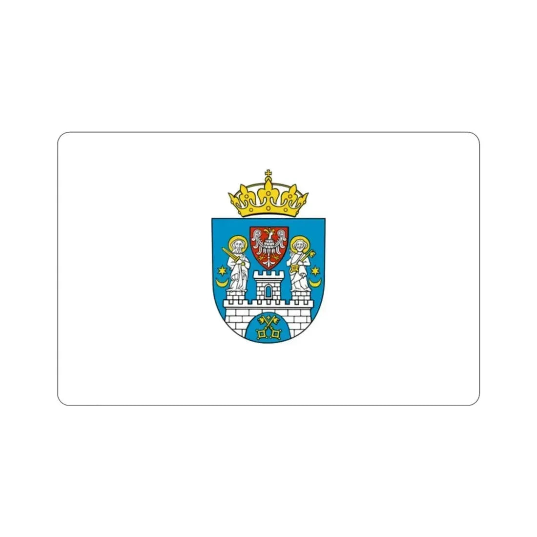 Flag of Poznań Poland STICKER Vinyl Die-Cut Decal - The Sticker Space