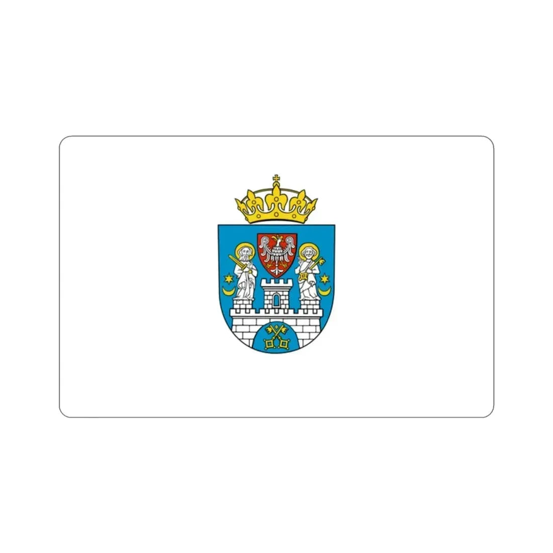 Flag of Poznań Poland STICKER Vinyl Die-Cut Decal - The Sticker Space
