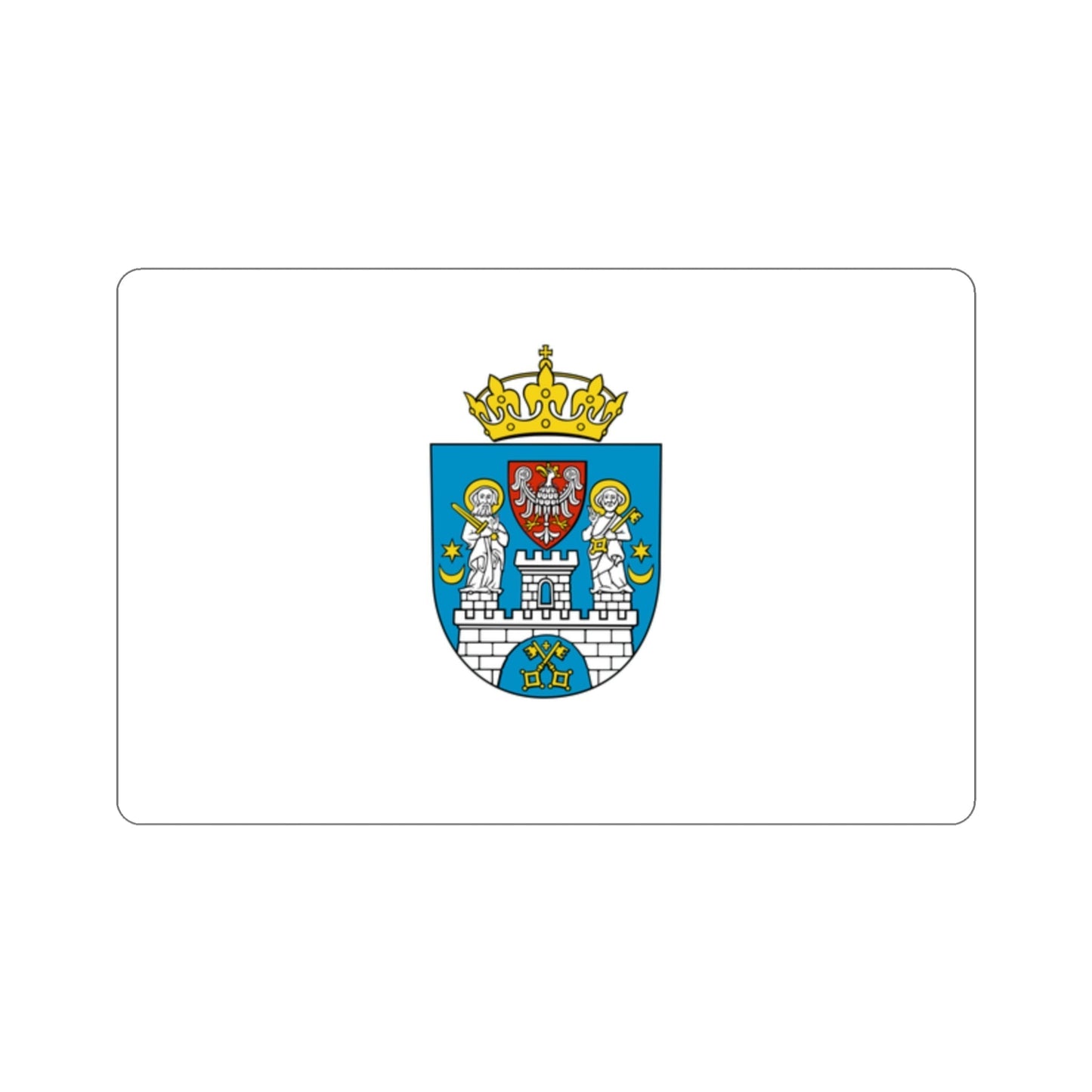 Flag of Poznań Poland STICKER Vinyl Die-Cut Decal-2 Inch-The Sticker Space