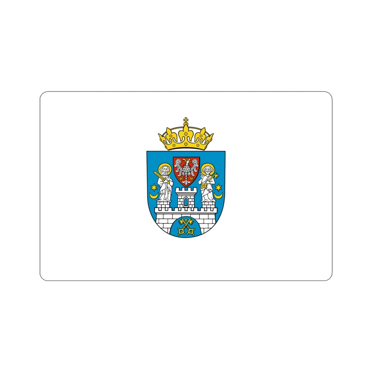 Flag of Poznań Poland STICKER Vinyl Die-Cut Decal-3 Inch-The Sticker Space