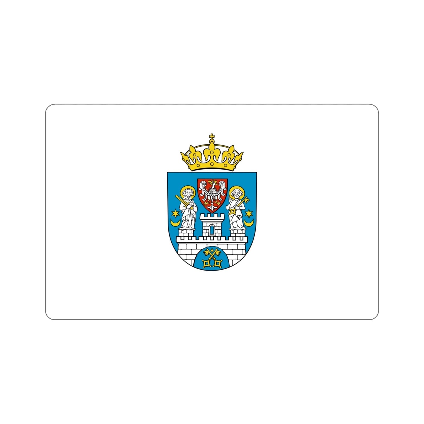 Flag of Poznań Poland STICKER Vinyl Die-Cut Decal-5 Inch-The Sticker Space