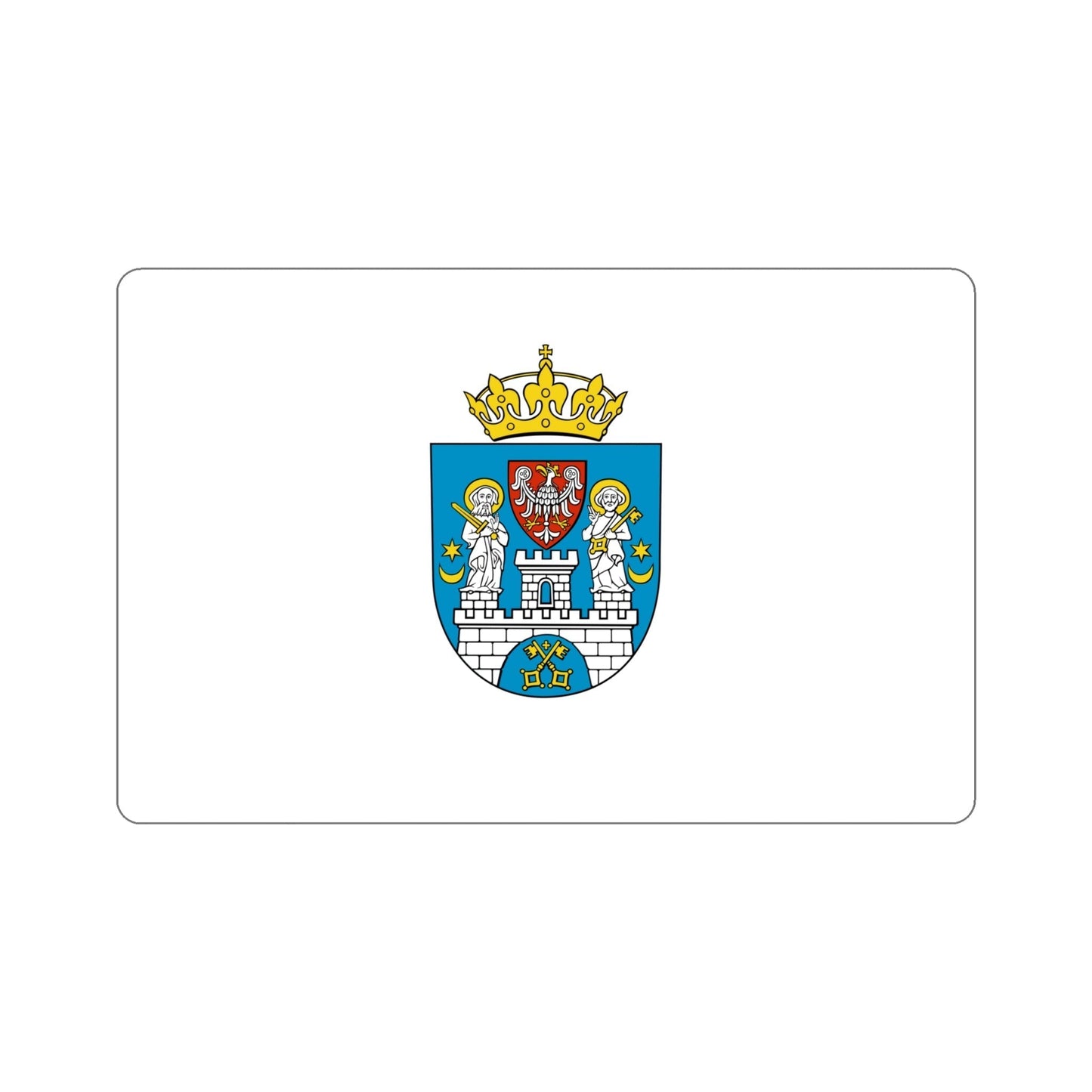 Flag of Poznań Poland STICKER Vinyl Die-Cut Decal-6 Inch-The Sticker Space