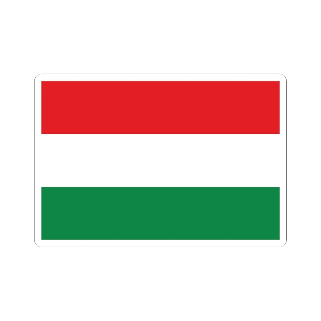 Flag of Pozuzo without coat of arms (Peru) STICKER Vinyl Kiss-Cut Decal 4 Inch White - The Sticker Space