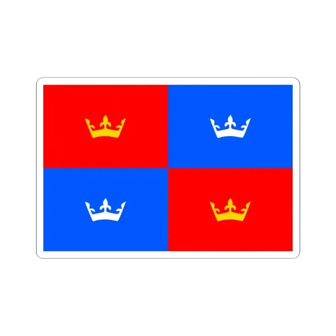 Flag of Prague 1 (Czech Republic) STICKER Vinyl Kiss-Cut Decal 2 Inch White - The Sticker Space