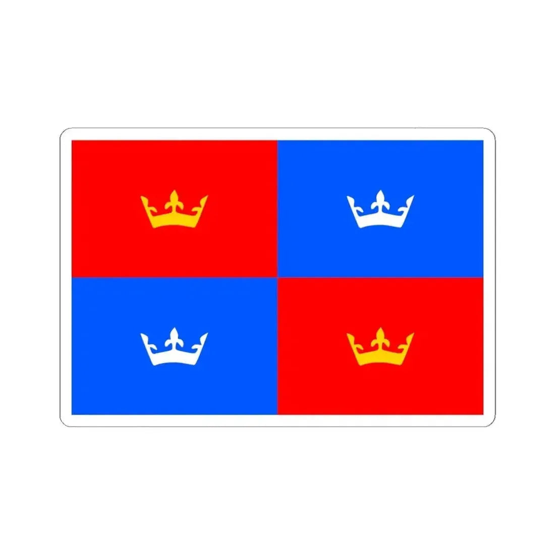 Flag of Prague 1 (Czech Republic) STICKER Vinyl Kiss-Cut Decal 6 Inch White - The Sticker Space