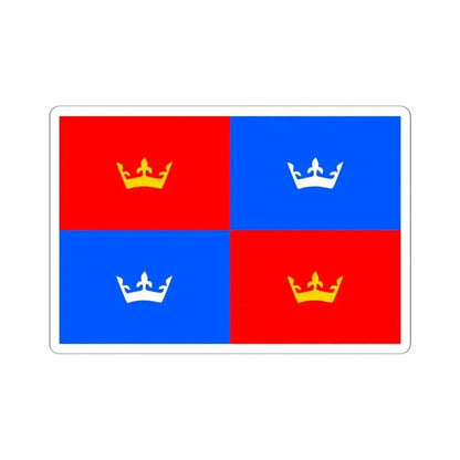 Flag of Prague 1 (Czech Republic) STICKER Vinyl Kiss-Cut Decal 6 Inch White - The Sticker Space