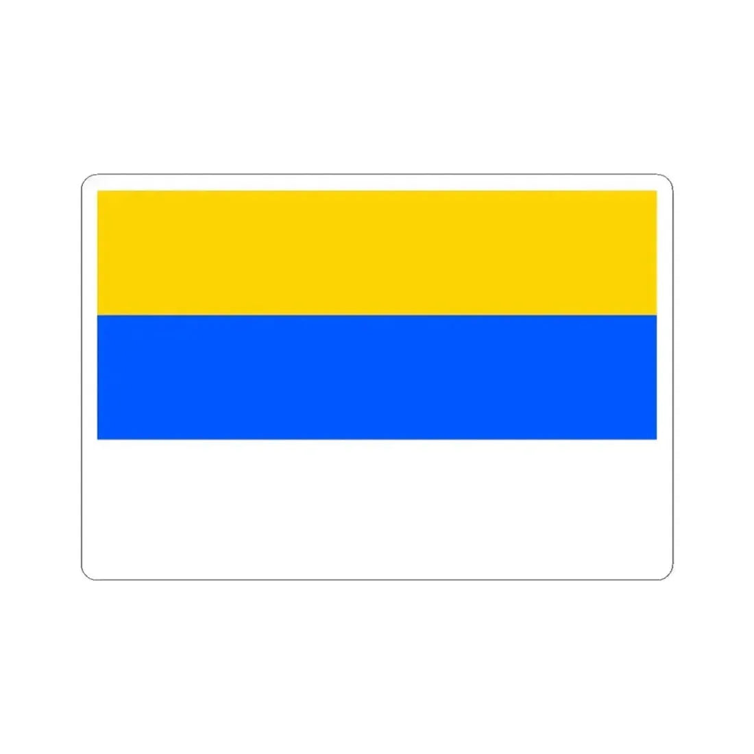 Flag of Prague 12 (Czech Republic) STICKER Vinyl Kiss-Cut Decal 3 Inch White - The Sticker Space