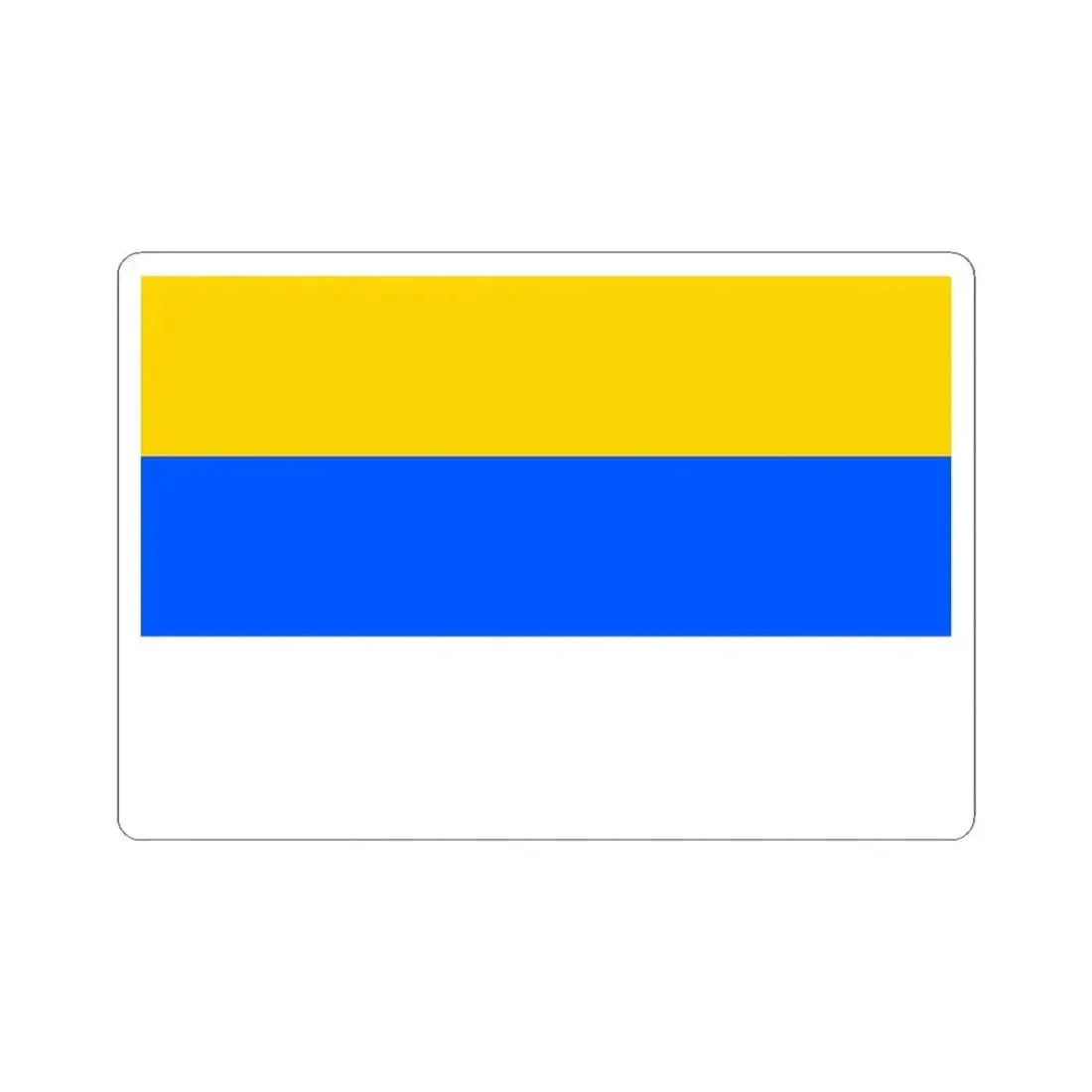 Flag of Prague 12 (Czech Republic) STICKER Vinyl Kiss-Cut Decal 4 Inch White - The Sticker Space