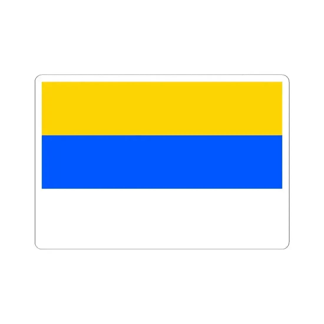 Flag of Prague 12 (Czech Republic) STICKER Vinyl Kiss-Cut Decal 6 Inch White - The Sticker Space