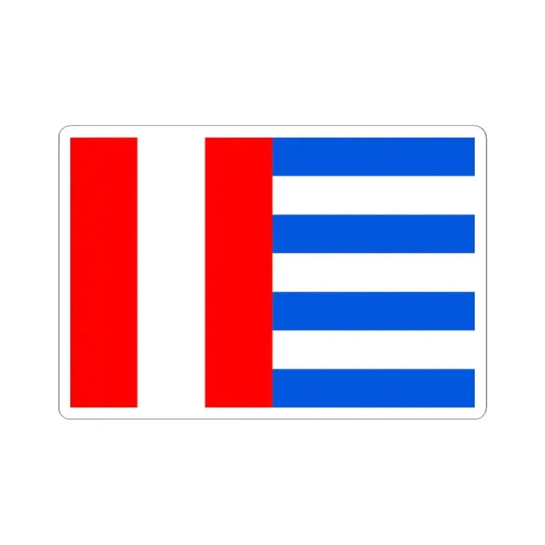 Flag of Prague 19 (Czech Republic) STICKER Vinyl Kiss-Cut Decal 2 Inch White - The Sticker Space