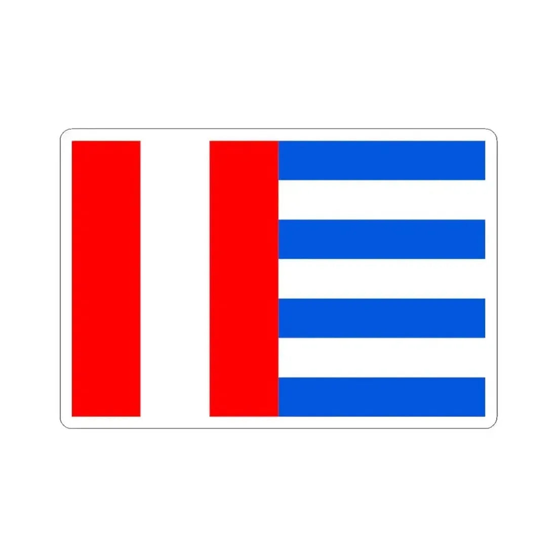 Flag of Prague 19 (Czech Republic) STICKER Vinyl Kiss-Cut Decal 3 Inch White - The Sticker Space