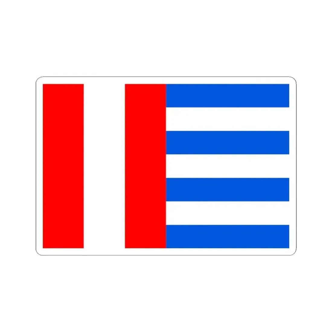 Flag of Prague 19 (Czech Republic) STICKER Vinyl Kiss-Cut Decal 4 Inch White - The Sticker Space