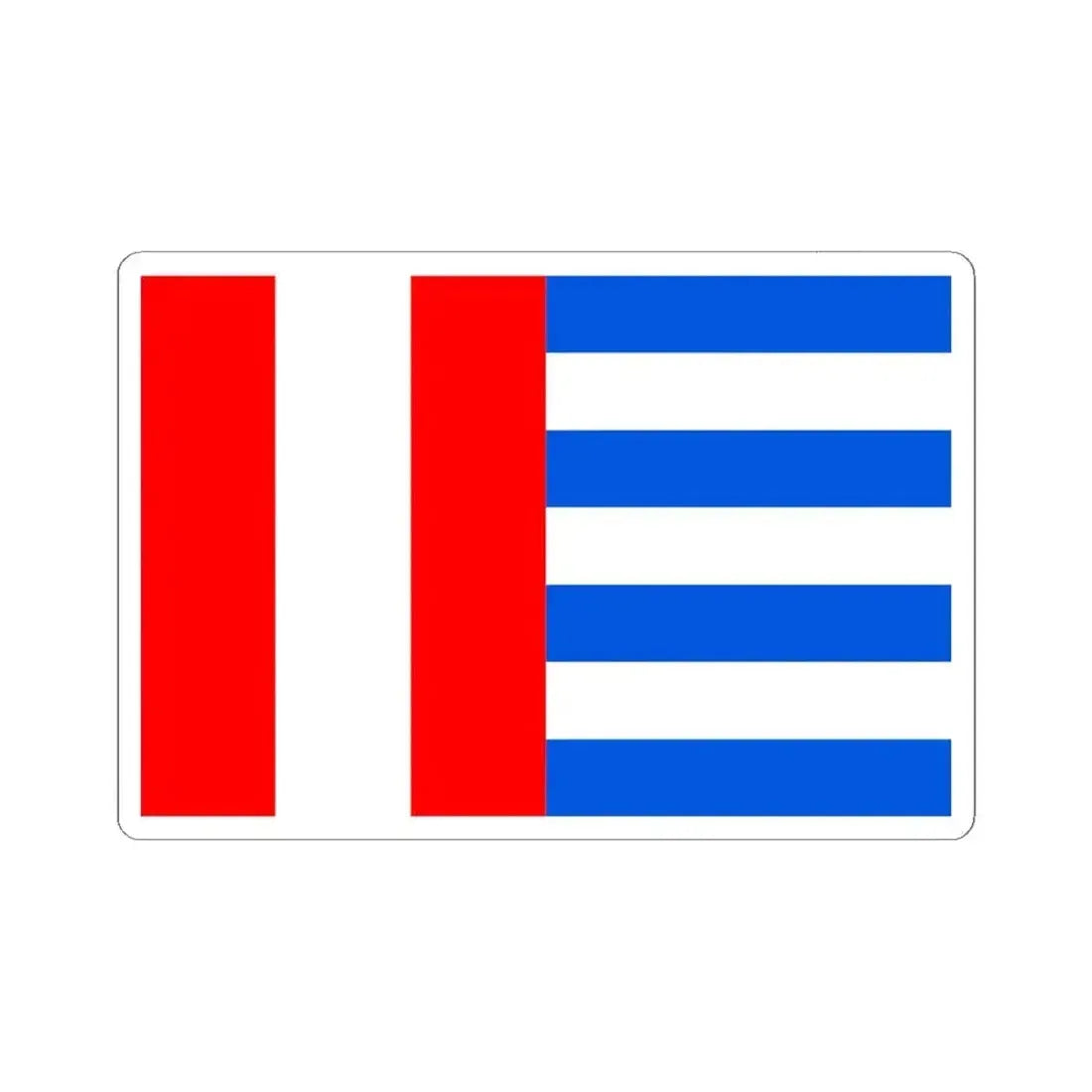 Flag of Prague 19 (Czech Republic) STICKER Vinyl Kiss-Cut Decal 6 Inch White - The Sticker Space