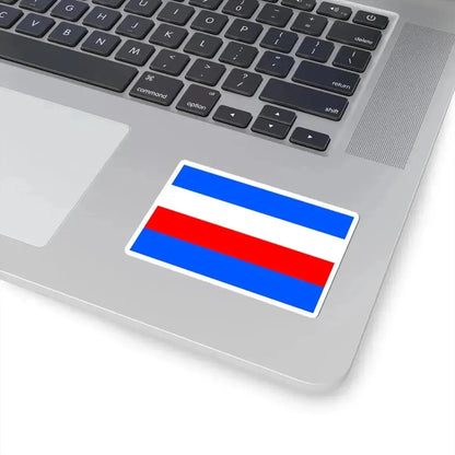 Flag of Prague 8 (Czech Republic) STICKER Vinyl Kiss-Cut Decal - The Sticker Space