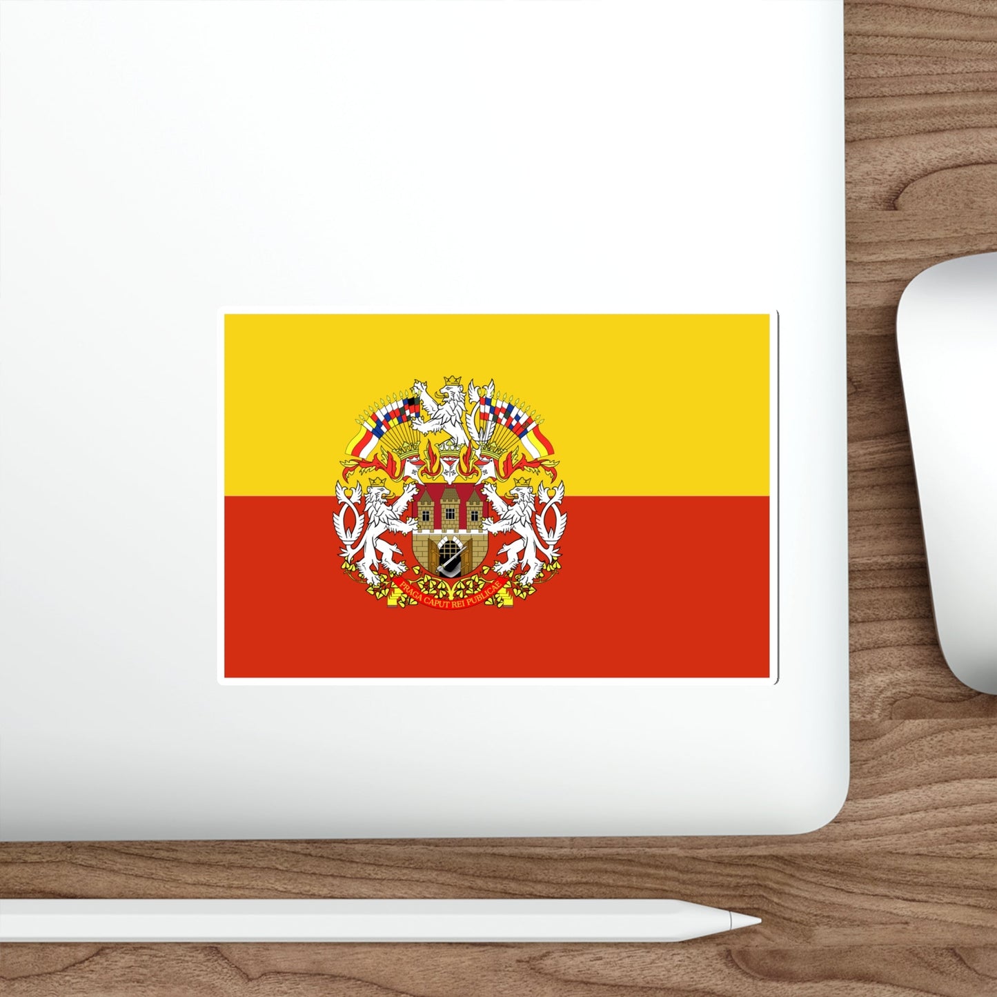 Flag of Prague Czech Republic STICKER Vinyl Die-Cut Decal-The Sticker Space