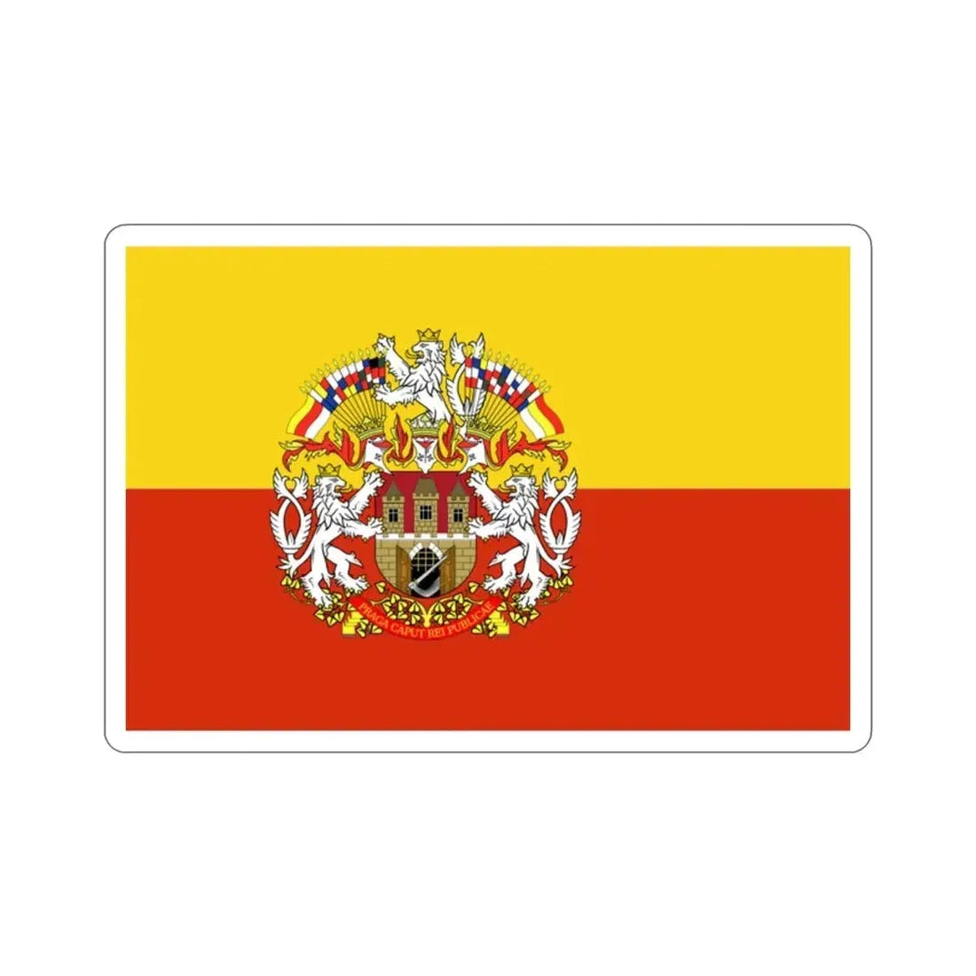 Flag of Prague Czech Republic STICKER Vinyl Die-Cut Decal - The Sticker Space