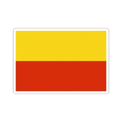 Flag of Prague Czech Republic - STICKER Vinyl Kiss-Cut Decal 4 Inch White - The Sticker Space