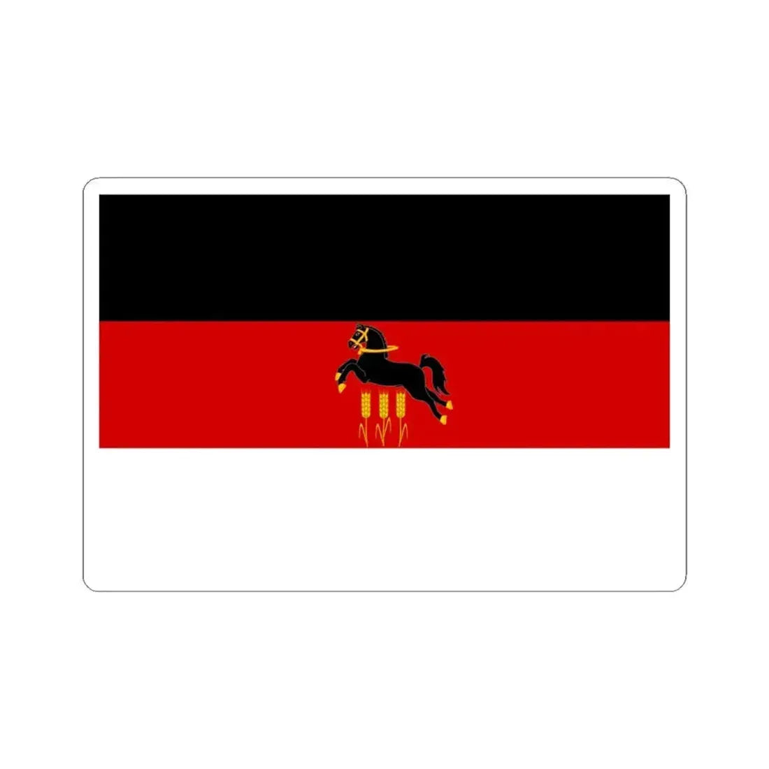 Flag of Praha 20 (Czech Republic) STICKER Vinyl Kiss-Cut Decal 4 Inch White - The Sticker Space