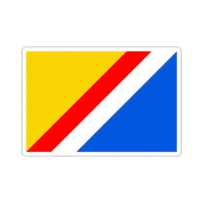 Flag of Praha-Satalice (Czech Republic) STICKER Vinyl Kiss-Cut Decal 3 Inch White - The Sticker Space