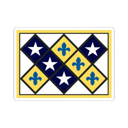 Flag of Prairie du Rocher Illinois (United States) STICKER Vinyl Kiss-Cut Decal 2 Inch White - The Sticker Space