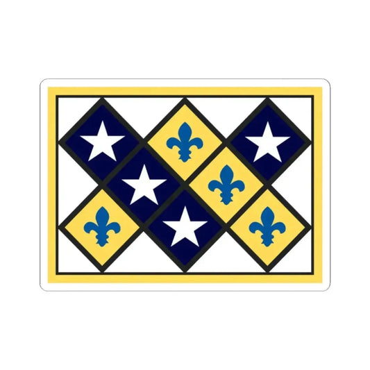 Flag of Prairie du Rocher Illinois (United States) STICKER Vinyl Kiss-Cut Decal 2 Inch White - The Sticker Space