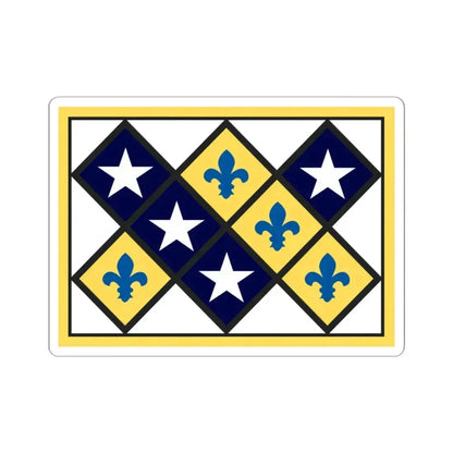 Flag of Prairie du Rocher Illinois (United States) STICKER Vinyl Kiss-Cut Decal 3 Inch White - The Sticker Space