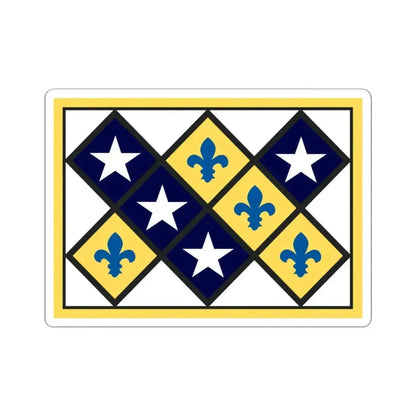 Flag of Prairie du Rocher Illinois (United States) STICKER Vinyl Kiss-Cut Decal 6 Inch White - The Sticker Space