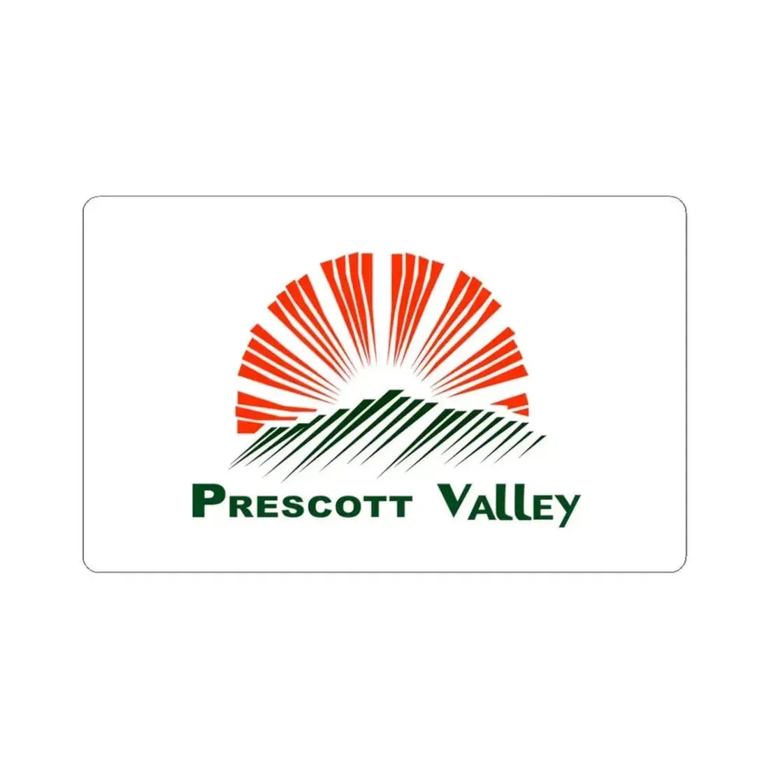 Flag of Prescott Valley Arizona (United States) STICKER Vinyl Kiss-Cut Decal 3 Inch White - The Sticker Space