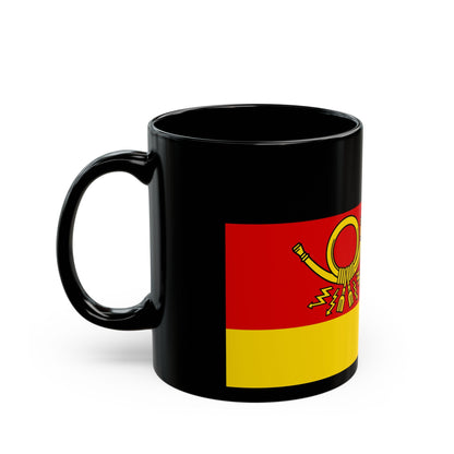 Flag of President of Deutsche Bundespost Germany - Black Coffee Mug-The Sticker Space