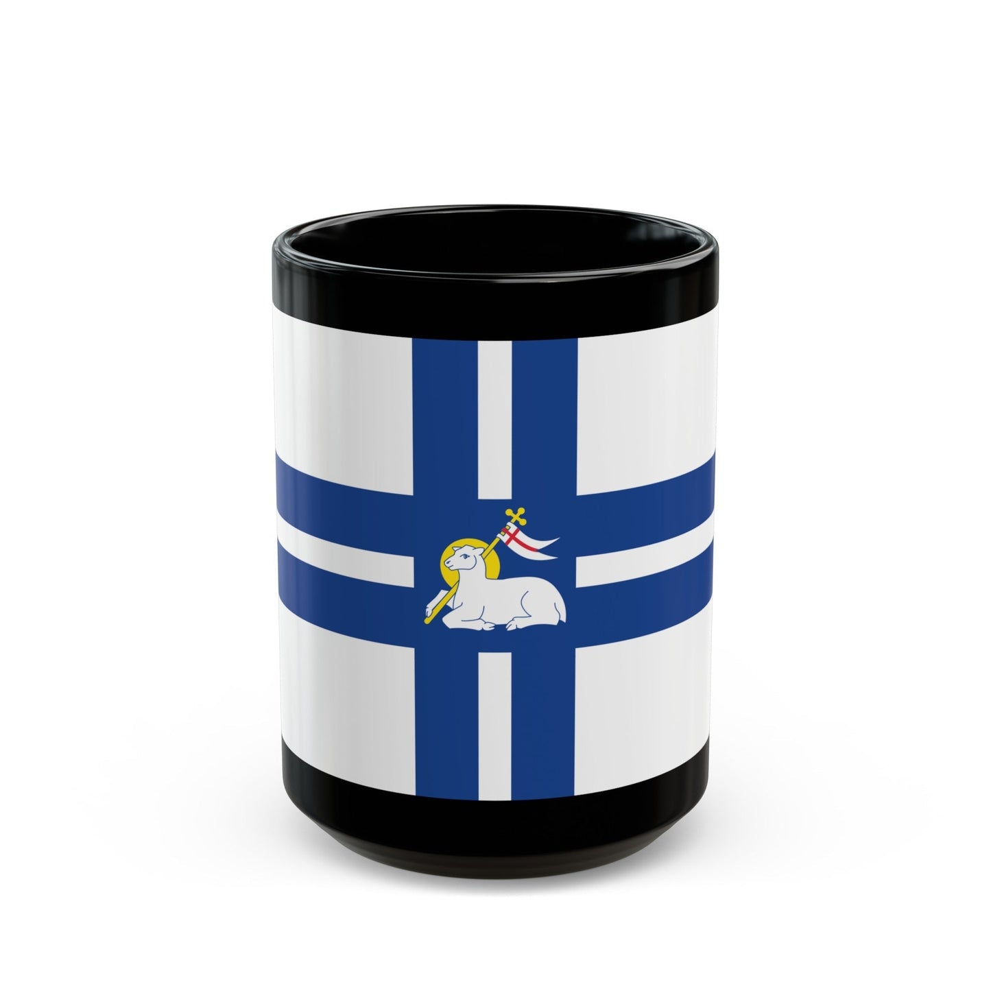 Flag of Preston UK - Black Coffee Mug-15oz-The Sticker Space