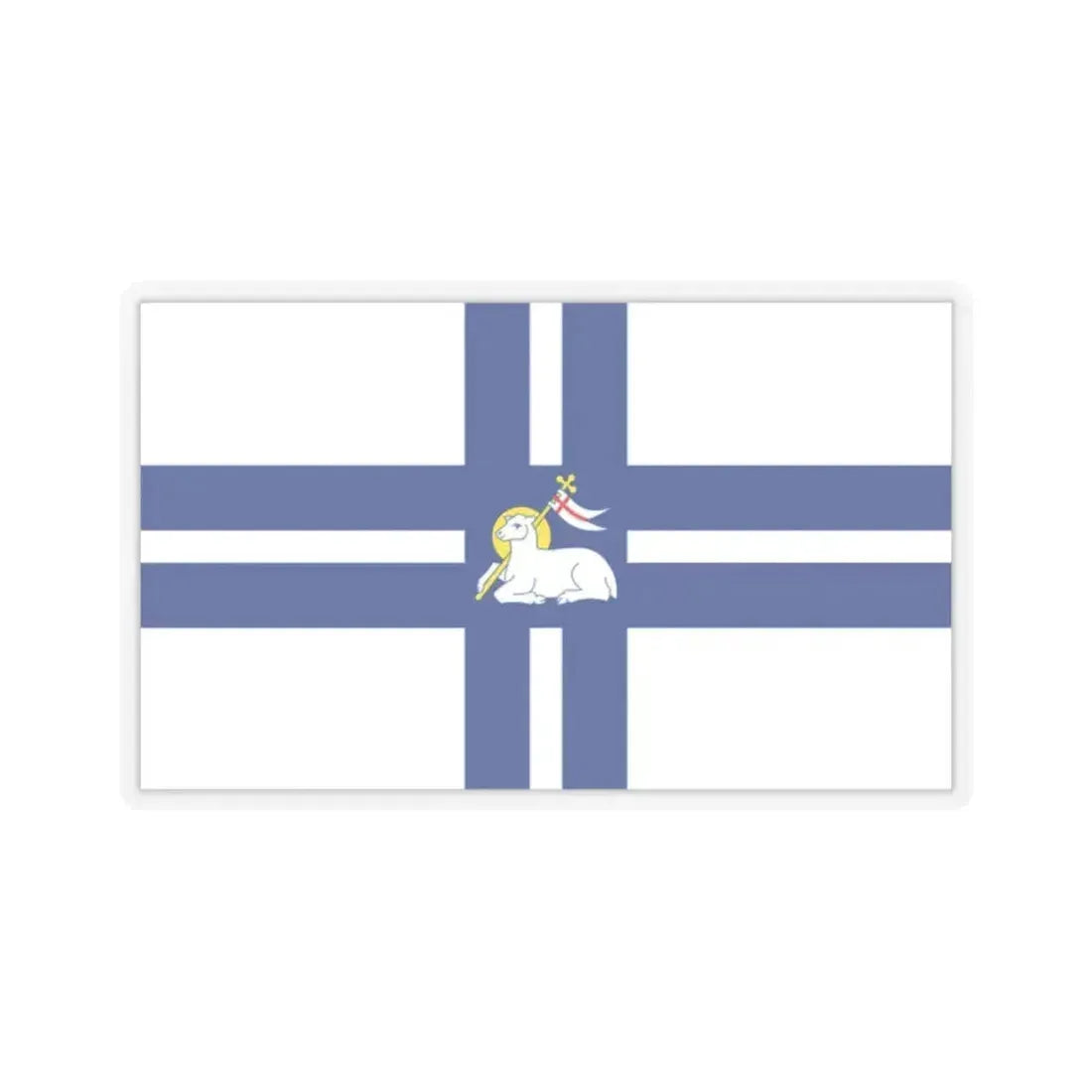 Flag of Preston UK - STICKER Vinyl Kiss-Cut Decal 2 Inch Transparent - The Sticker Space