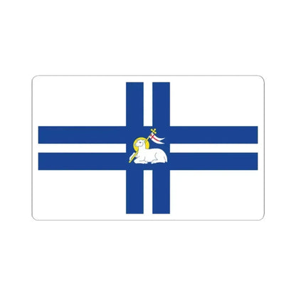 Flag of Preston UK - STICKER Vinyl Kiss-Cut Decal 2 Inch White - The Sticker Space