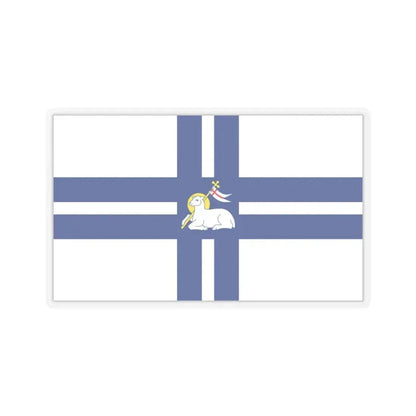 Flag of Preston UK - STICKER Vinyl Kiss-Cut Decal 3 Inch Transparent - The Sticker Space