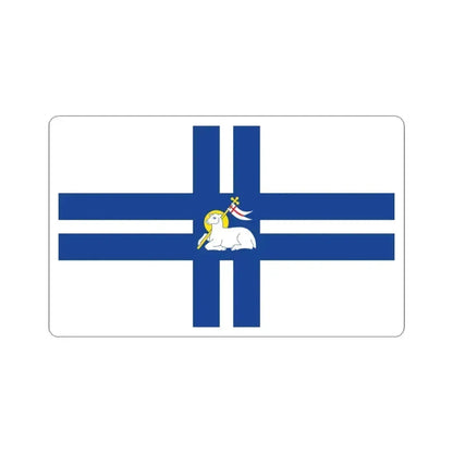 Flag of Preston UK - STICKER Vinyl Kiss-Cut Decal 3 Inch White - The Sticker Space