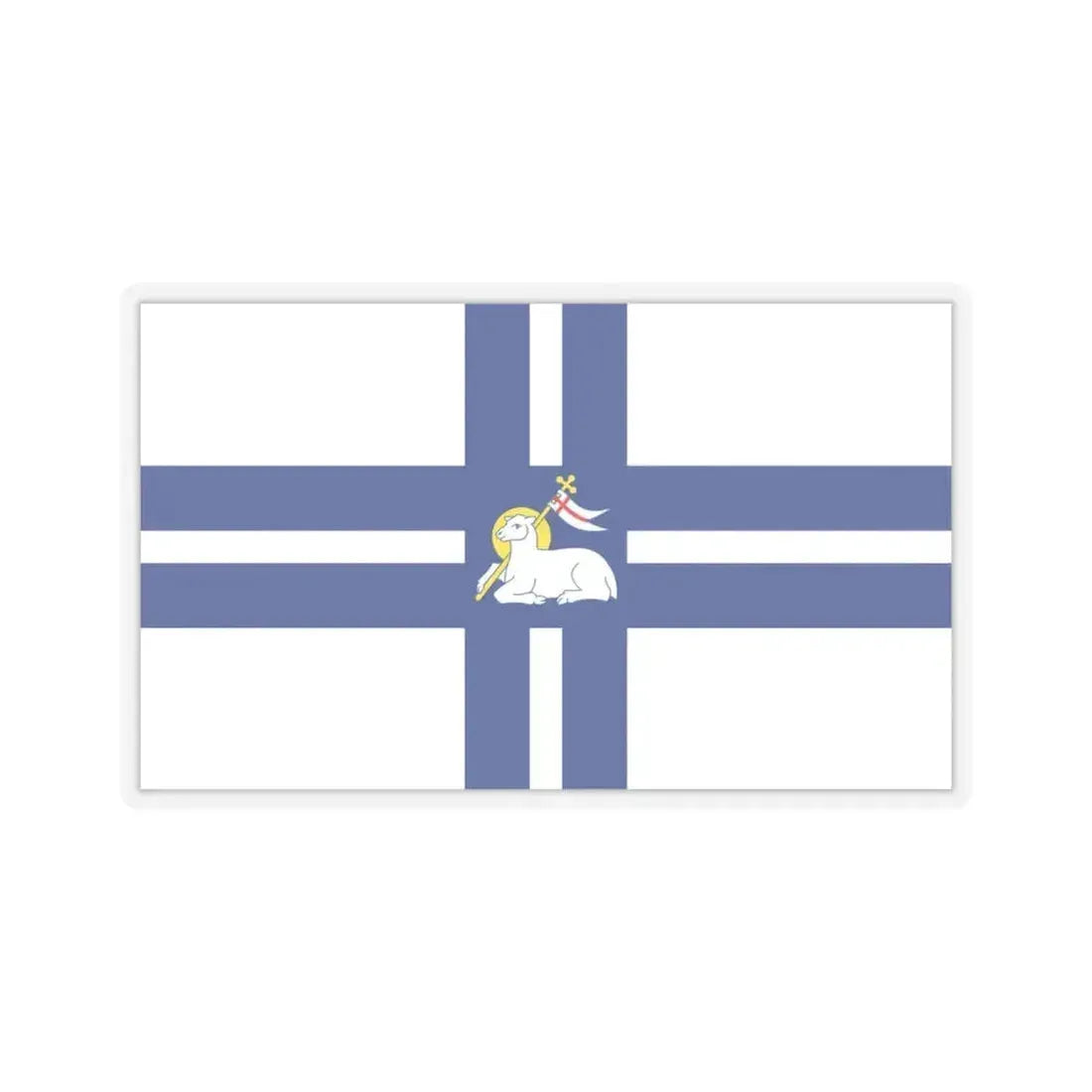 Flag of Preston UK - STICKER Vinyl Kiss-Cut Decal 4 Inch Transparent - The Sticker Space