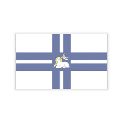 Flag of Preston UK - STICKER Vinyl Kiss-Cut Decal 4 Inch Transparent - The Sticker Space