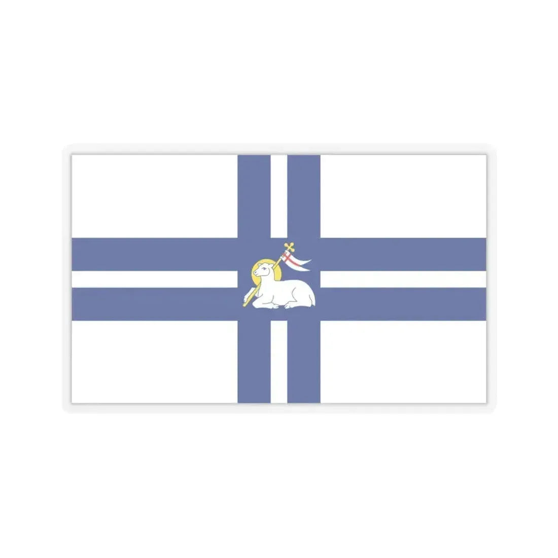 Flag of Preston UK - STICKER Vinyl Kiss-Cut Decal 6 Inch Transparent - The Sticker Space