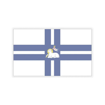 Flag of Preston UK - STICKER Vinyl Kiss-Cut Decal 6 Inch Transparent - The Sticker Space