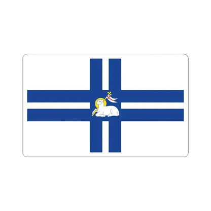 Flag of Preston UK - STICKER Vinyl Kiss-Cut Decal 6 Inch White - The Sticker Space