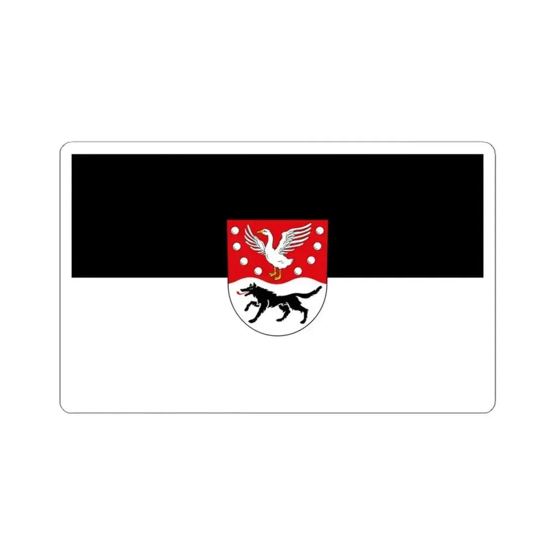 Flag of Prignitz Germany - STICKER Vinyl Kiss-Cut Decal 4 Inch White - The Sticker Space
