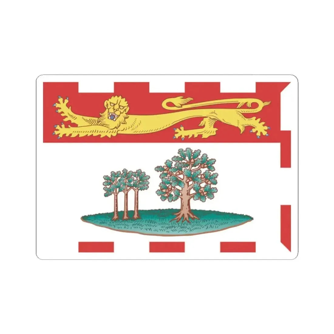 Flag of Prince Edward Island (Canada) STICKER Vinyl Kiss-Cut Decal 2 Inch White - The Sticker Space