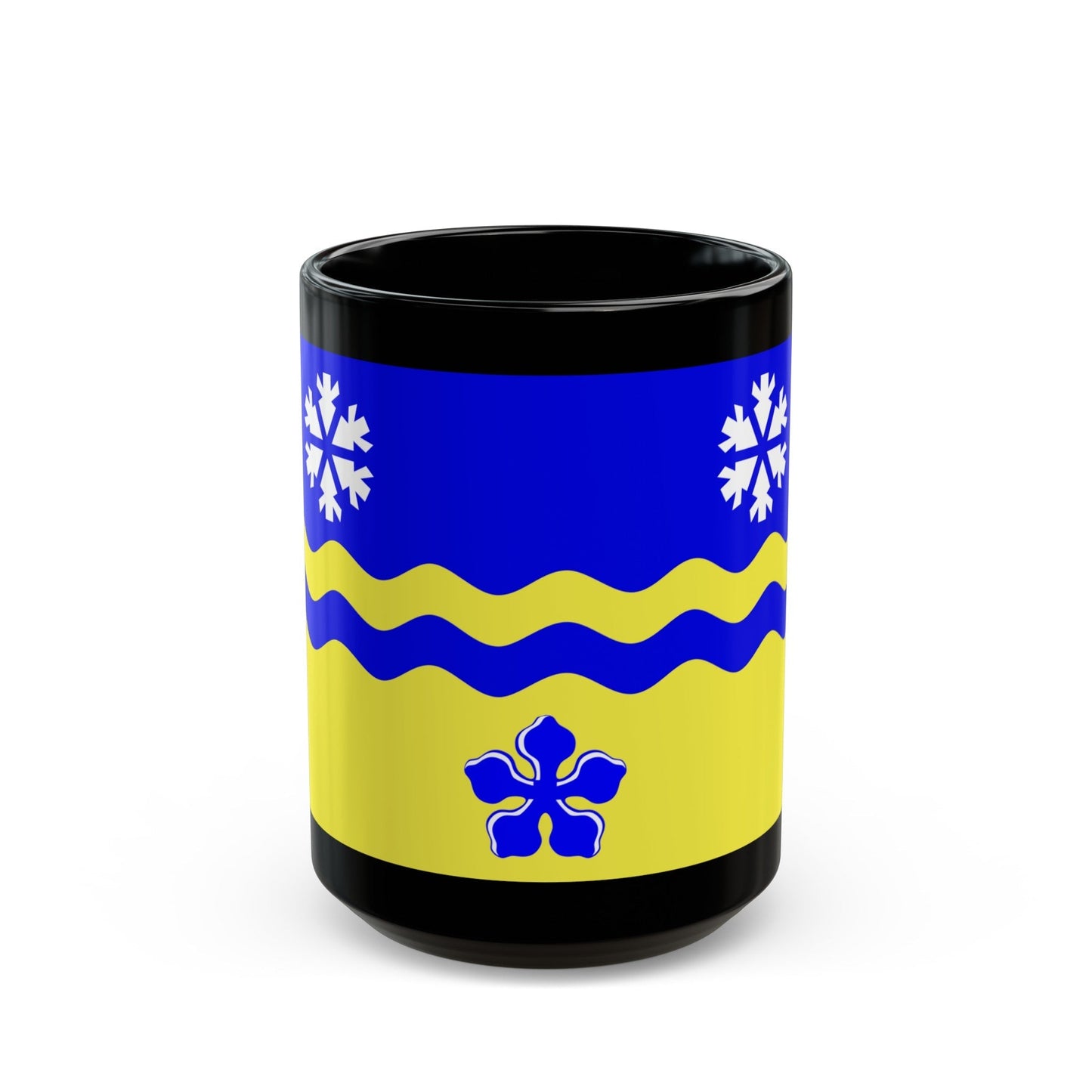 Flag of Prince George British Columbia Canada - Black Coffee Mug-15oz-The Sticker Space