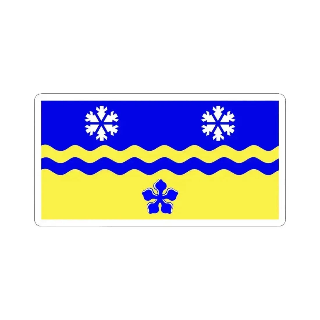 Flag of Prince George British Columbia Canada - STICKER Vinyl Kiss-Cut Decal 6 Inch White - The Sticker Space